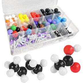 444 Pcs Organic Chemistry Model Kit for Organic and Inorganic Chemistry Learning,Molecular Model Kit,Experiment Molecular Mesh for Learning and Raising Space Imagination, A Fullerene Set