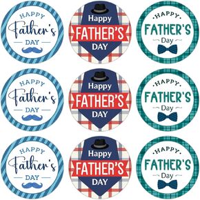48Pcs Funny Father's Day Gift Stickers Happy Father's Day Gift Labels Father Day Seal Label Sticker Gifts Wrapping Labels Round Self-Adhesive Tie Best Dad Thank You Gifts Sticker for DIY in Kuwait