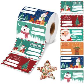 VSSOLO 550 Christmas Gift Labels, Stickers, Christmas Gift Labels for Boys, Girls, Children, Christmas Gifts, Christmas Decorations, Christmas Wrapping Paper, Christmas Gift Bags (2.95 X 1.6 Inches)