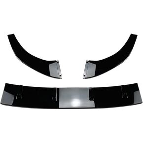 Spoiler Separator, Car Three Stage Front Lip Compatible with VW Polo MK6 2018+ Front Bumper Spoiler Splitter Front Shovel Diffuser Exterior Body Kit Decoration(Gloss Black)