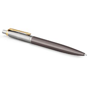 PARKER Jotter XL Ballpoint Pen | Grey Lacquer with Gold Trims | Medium Point | Blue Ink Refill | Gift Box | Perfect Graduation Gifts