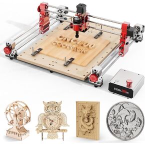 CNC Router Machine, Upgraded 3 Axis Engraver Machine with Controller, All-Metal CNC Router Machine for Metal, Wood, Acrylic, Working Area 400×400×80mm