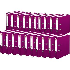 maX.File Protect 50011858 Folder A4 8 cm with Insert Spine Label BlackBerry Pack of 20