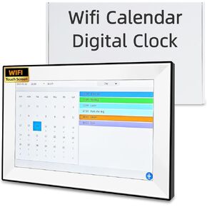 WIFI 10.1 Inch Digital Calendar Chore Chart, Smart Touchscreen Electronic Calendar Family Planner for Scheduling/Organizing/Reminders (Black)