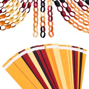 CHRORINE 600Pcs Colorful Paper Chains Strips for Birthday Party Decorations DIY Crafts Supplies (Blue, 1 x 7.08 inches)