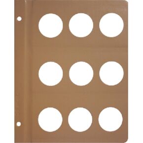 Dansco Blank Album Page for 40mm Coins