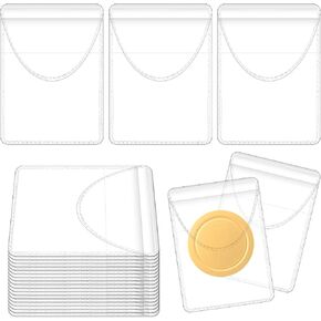 20 Pcs Single Pocket Coin Sleeves,2" X 2.2" Clear Plastic Coin Protectors Small Collector Sleeves for Coins Jewelry Storage
