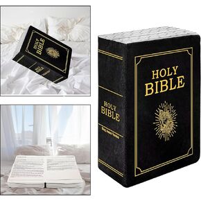 Bible Pillow Book Plush That Opens, for Teens Adults Christian Gifts, Cozy Faith Bible Pillow (Pink)