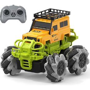Remote Control Car, RC Cars Toys for 5-9 Year Old Boys and Girls, 4WD Rechargeable All Terrain Truck with 360° Rotating & 2.4GHz for Kids Ages 6-8, 5 6 7 8 9 Year Old Boy Girl Birthday Gift