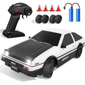 RC Drift Car, 1:24 Scale Drift RC Car, 2.4GHz 4WD 25KM/H Remote Control High Speed Race Drifting Cars with Drift Tires LED Lights, RC Sport Cars Toys for Adults Boys Girls Kids Gift