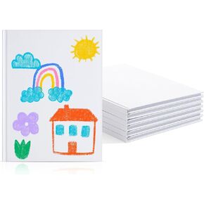 Mr. Pen- Blank Hardcover Books, 6" x 8", 40 Pages, 6 Pack, White, Blank Notebooks for Kids, Mini Notebooks for Kids, Mini Journal for Students, Unlined Notebook