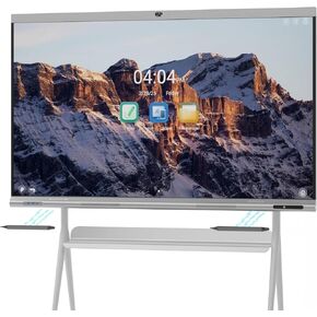 Tiburn INSPUR 65" Ultra 4K UHD Smart Board | Android 13 & Windows 11 Pro Dual OS, 8-Line Array Mic, Auto-Framing Webcam, Enterprise whiteboard for Office, Classroom, Conference Wall Mount Included