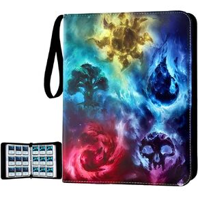 Card Binder for MTG Cards,9 Pocket Trading Card Binder Premium 720 Double PU Card Collection Binder with Sleeves,Card Folder for MTG, TCG, Sports Cards (colored, 9 Pocket)
