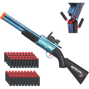 بندقية لعبة واقعية مناسبة ل Dart Nerf Gun - مع إطلاق نار مزدوج ، البصر ، 40 لعبة السهام الناعمة ، 40 كأس شفط ، وضربات الرغوة ، مسدس لعبة البندقية للأطفال.