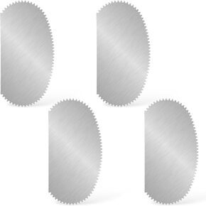 4 PCS Stainless Steel Pottery Ribs, Metal Scraper Ceramic Tools, Silver Pottery Tools, Serrated Scraper Ceramic Tools for Pottery Sculpture
