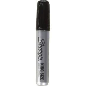 Sharpie King Size Permanent Marker - Chisel Marker Point Style - Black Ink - 1 Each