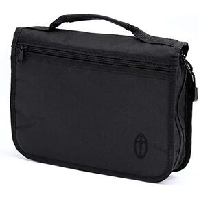 Economy Canvas Bible Cover, Black, Large