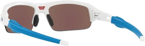 Oakley Youth OJ9008 Flak XXS Square Sunglasses, Polished White/Prizm Sapphire, 58 mm in Saudi Arabia