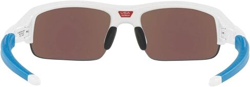 Oakley Youth OJ9008 Flak XXS Square Sunglasses, Polished White/Prizm Sapphire, 58 mm in Saudi Arabia