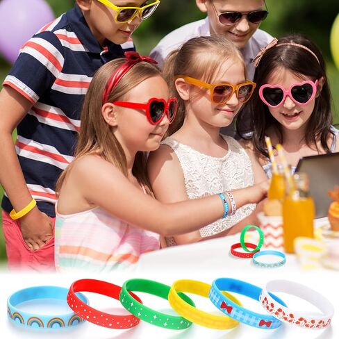 Vinsot 24 Pcs WizardOZ Party Favor Yellow Brick Silicone Bracelets Poppy Wizard Birthday Decorations for Princess Decorations Party Supplies for Halloween Cosplay in Saudi Arabia