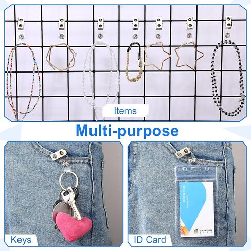 400 Pack Metal Badge Clips with Clear PVC Straps Double Hole ID Badge Clips for Name Tag ID Cards and Badge Holders, Office Supplies in Saudi Arabia