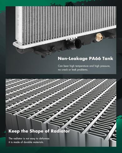 SCITOO SCITOO بديل مشعاع ألومنيوم كامل لـ 2008 2009 2010 2011 2012 Accord 2012 2013 2014 2015 Crosstour 2.4L CU2990 مشعاع بلاستيكي in Kuwait