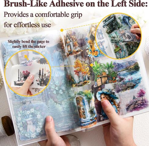 Scrapbook Stickers for Scrapbooking, Washi Stickers for Journaling, 20 Sheets Scrapbook Supplies, Featuring Nature, Cozy Cafés & Charming Houses for Junk Journals and Vintage Crafts. in Saudi Arabia