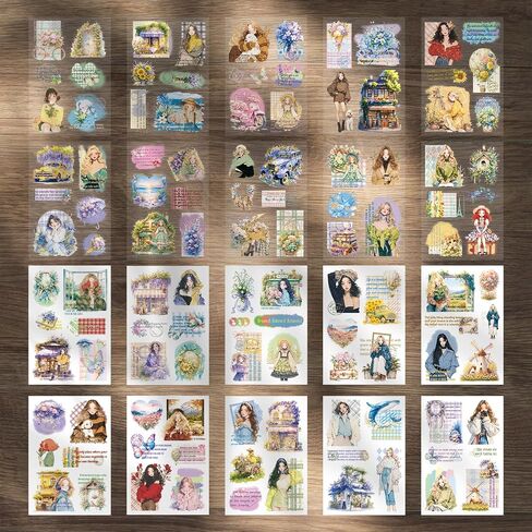 ملصقات سجل القصاصات لـ Scrapbooking ، ملصقات Washi لـ Journaling ، 20 SHOTS SCRAPBOOK Supplies ، تتميز بالطبيعة والمقاهي المريحة والمنازل الساحرة للمجلات غير المرغوب فيها والحرف القديمة. in Saudi Arabia