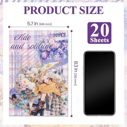ملصقات سجل القصاصات لـ Scrapbooking ، ملصقات Washi لـ Journaling ، 20 SHOTS SCRAPBOOK Supplies ، تتميز بالطبيعة والمقاهي المريحة والمنازل الساحرة للمجلات غير المرغوب فيها والحرف القديمة. in Saudi Arabia
