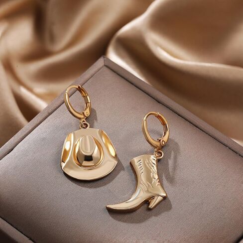MOEPAPA Western Cowgirl Boot Earrings Cowgboy Dangle Drop earrings for girls women in Kuwait