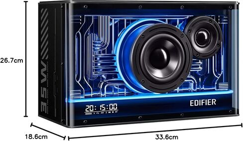 Edifier QD35 Tabletop Bluetooth Speaker, Hi-Res Audio & Hi-Res Audio Wireless Certified Computer Speaker, 35W GaN Ultra-Fast Charging, Splendid Light Effects Home Speaker for Phone, Black in Kuwait