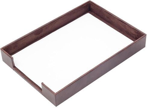 MOOGCO Leather Document Tray - Desk Organizer-Office Accessories - Desk Accessories-Office Supplies - Office Organizer - Office Gifts (BLACK) in Saudi Arabia
