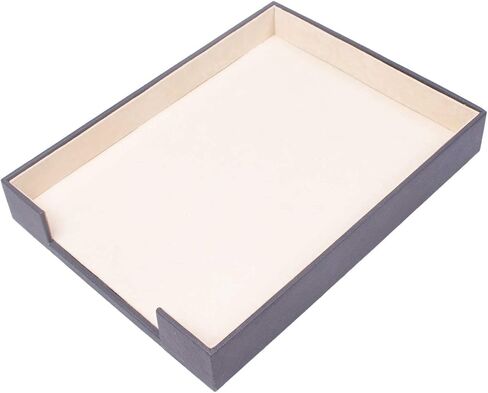 MOOGCO Leather Document Tray - Desk Organizer-Office Accessories - Desk Accessories-Office Supplies - Office Organizer - Office Gifts (BLACK) in Saudi Arabia