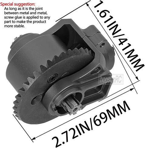 RC الأمامية والخلفية Diff Diff Boost Box ترقيات الأجزاء لـ 1/10 الجرانيت/الحارس/Vorteks/Big Rock 4x4 V3 3S BLX (Mega 550) ، 1/8 Typhon/Vendetta/Sercaction 4WD 3S BLX (Mega 550) .black (ARA210007) in Saudi Arabia