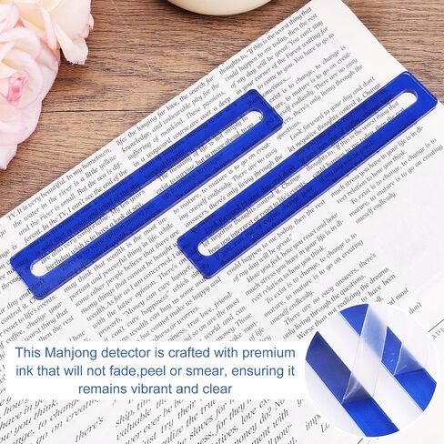 2pcs Mahjong Line Finder, 6x1 Inch Bright Mahjong Rules Reader Friendly Tile Helper Mah Jong Card Guide Perfect Mah Jong Gift for Players (Pink) in Saudi Arabia