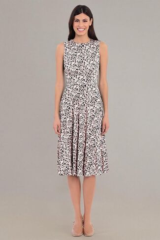 London Times Women's Fit Dress, Sleeveless Flare Midi in Saudi Arabia