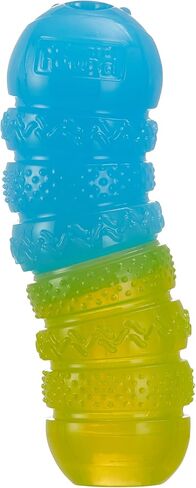 Outward Hound Gummiez Worm 2-in-1 Dental Dog Chew Toy and Dog Treat Stuffer Game, Cherry Scent, Multicolored in Saudi Arabia