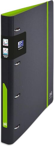 OXFORD Pack of 14 European Binder for Students A4 30 mm Spine 4 D Rings Expanded Polypropylene Cover Two-Tone Black/Orange in Saudi Arabia