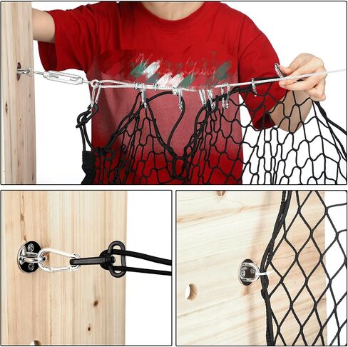 Batting Cage Netting Wire Tension Kit Cable Kit Batting Cage Suspension Kits Net Hanging Kits Ideal for Baseball and Softball Batting Cage Net Hitting Tunnels DIY Batting Cages Sized 55ft in Saudi Arabia