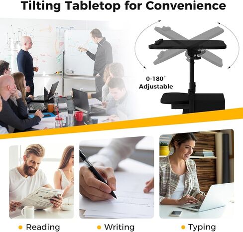 Moccha Lectern Podium Stand, Height Adjustable Sit to Stand Desk w/ 180° Tilting Tabletop, Storage Cabinet, Lockable Casters, Rolling Lectern Cart Laptop Desk for Home, Office, School (Black) in Kuwait