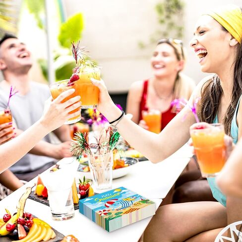 50pcs Summer Beach Party Paper Fackins Hello Summer Disciped Discable Discied Hawaiian Dinner Luncheon Napkins Beach Party Supplies Decorations لقضاء عطلة الصيف ديكور أدوات المائدة العطلة in Saudi Arabia