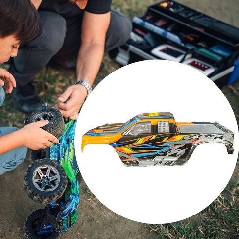 1/10 RC Car Body Shell Frame High Performance Lightweight Model Easily Install Accessory Replacement for 2996A RC Vehicle Toy, Orange in Saudi Arabia