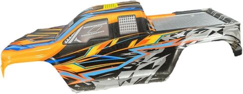 1/10 RC Car Body Shell Frame High Performance Lightweight Model Easily Install Accessory Replacement for 2996A RC Vehicle Toy, Orange in Saudi Arabia
