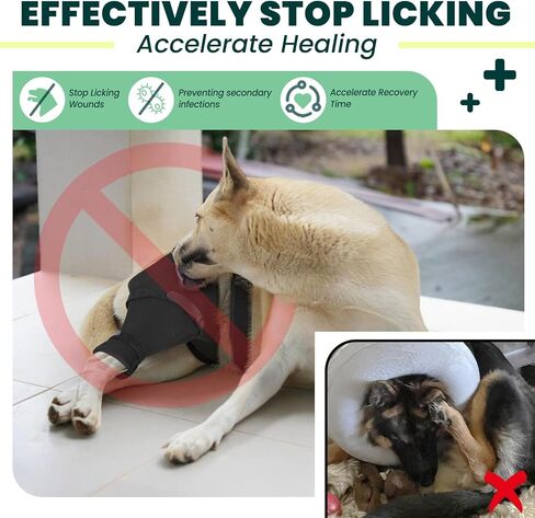 Dog Rear Leg Recovery Sleeve for TPLO to Stop Licking, Wound Surgical Cover After ACL Surgery, Leg Wrap for Back Hip, Thigh, Knee, Dog Cone Collar Alternative (Left Leg, L) in Saudi Arabia