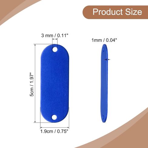 uxcell 12Pcs Aluminum Engraving Blanks Tags, Metal Blank Tags Stamping Oval with 2 Holes Blank Bulk Dog Tag for DIY Personalized Pet Tag Number Tag, Black in Saudi Arabia