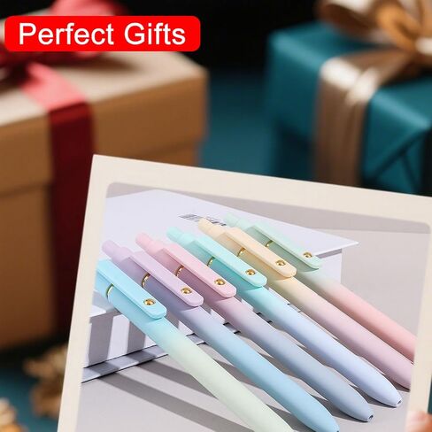 أقلام الهلام Itawixs ، 6 PCS 0.5mm Quick Dry Black Beens Point Point Prope Smooth Arts ، Gut Office School Supplies for Women in Kuwait