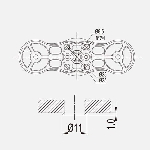 Fluxer-Pro29.2x9.5in -d11-4xd3x (D20-D25) و D11-4xd4x (D21-D23) مكونات مجنونة قابلة للطي لامعة من ألياف الكربون للطائرات متعددة الكوازار in Saudi Arabia