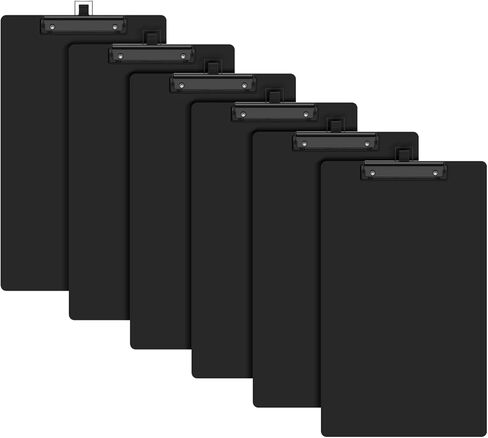 Legal Size Clipboard with Pen Holder, 8.5 x 14 Black Plastic Long Clip Board with Low Profile Clip, 9 x 15 in, Suitable for Legal Lawers and Business, Office Supply in Kuwait