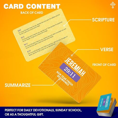 بطاقات فلاش آية ذاكرة الكتاب المقدس ، بطاقات الكتاب المقدس الأسبوعية ، العهد القديم والجديد متعدد النقل in Kuwait