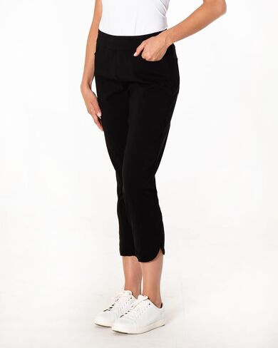 SLIM-SATION Women's Pull on Crop with Pockets and Dolphin Hem in Saudi Arabia